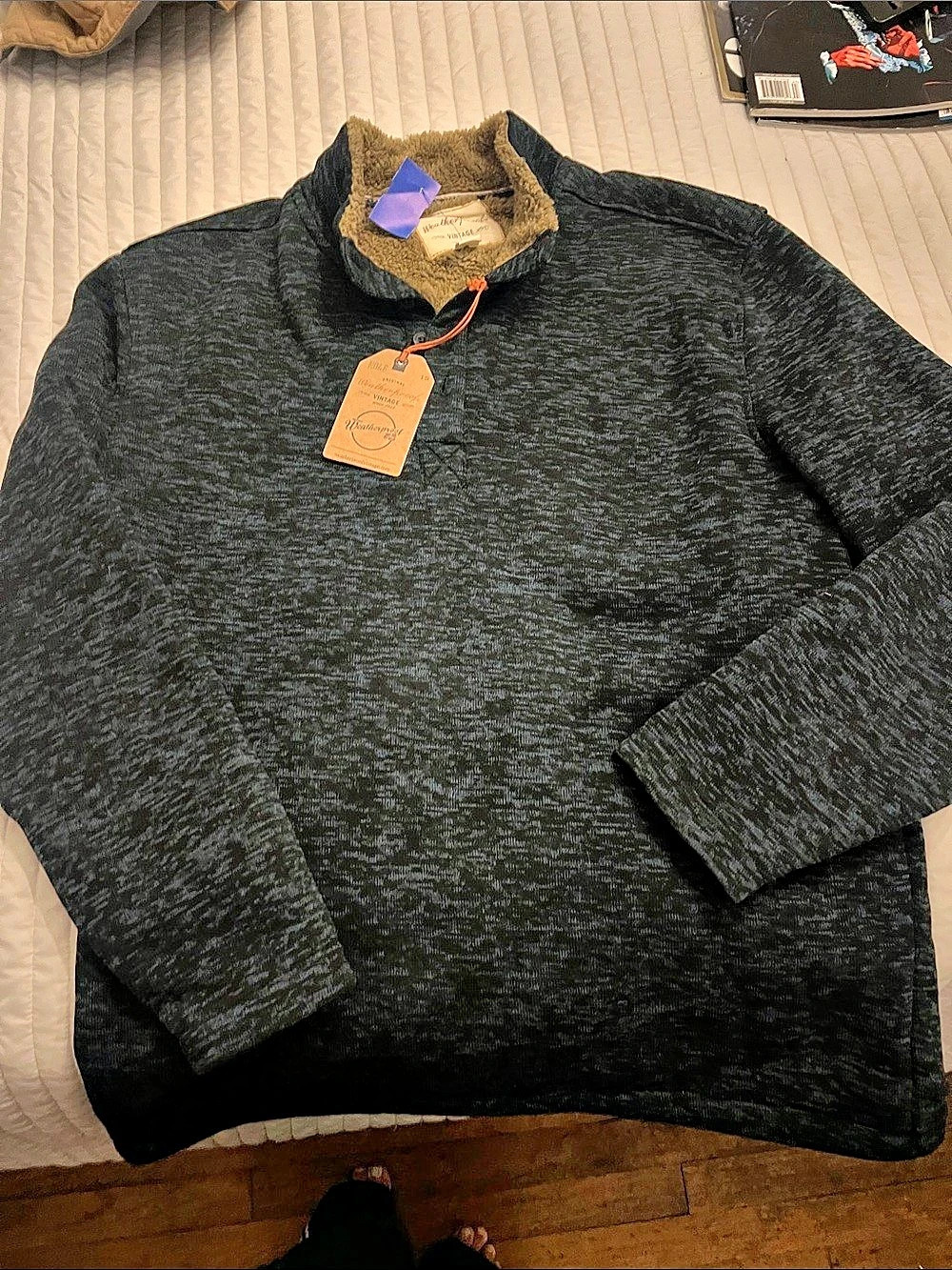 Weatherproof Vintage 1948 Fleece-Lined Pullover Jacket XL NWT